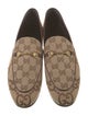 Gucci Horsebit Accent Canvas Loafers