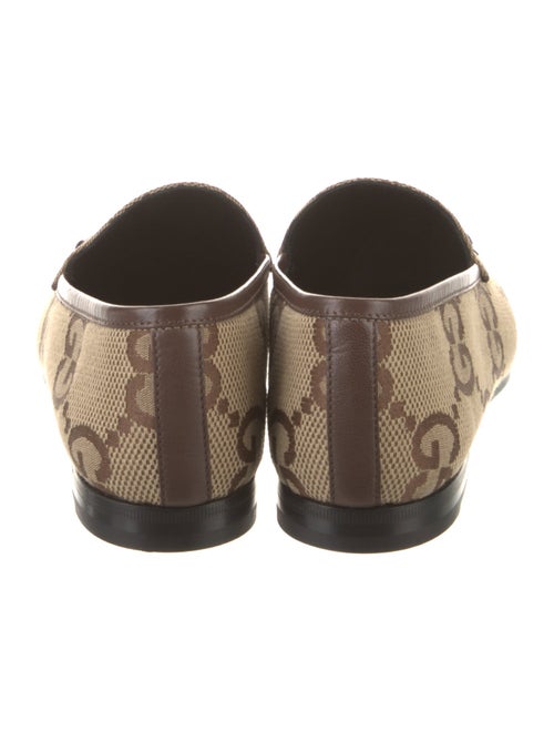 Gucci Horsebit Accent Canvas Loafers