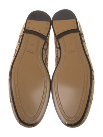 Gucci Horsebit Accent Canvas Loafers