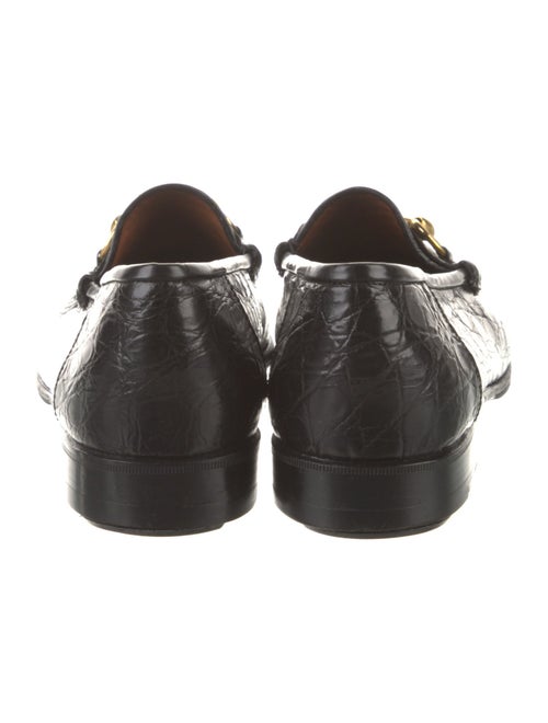 Gucci Horsebit Accent Alligator Dress Loafers