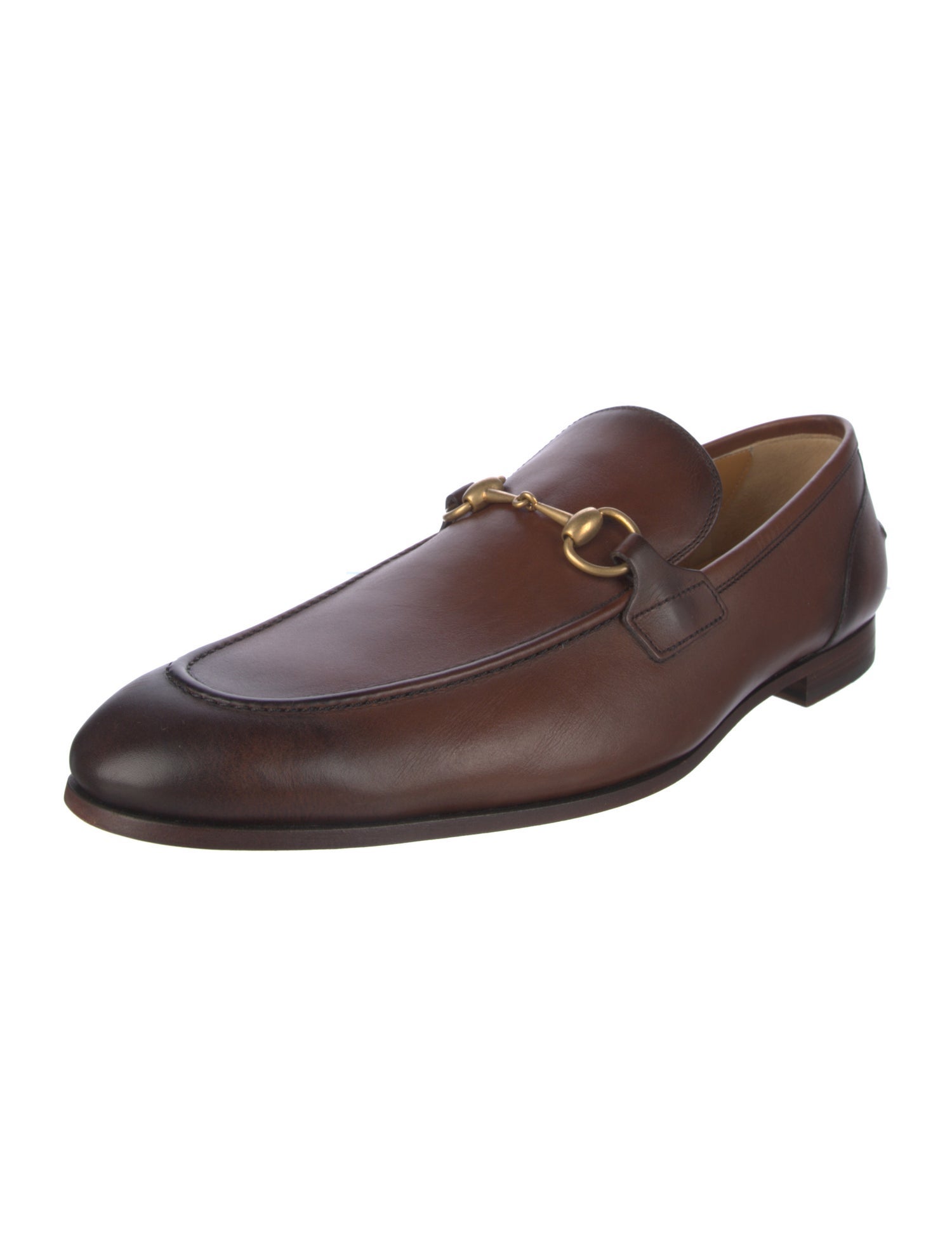 Gucci Horsebit Accent Leather Dress Loafers
