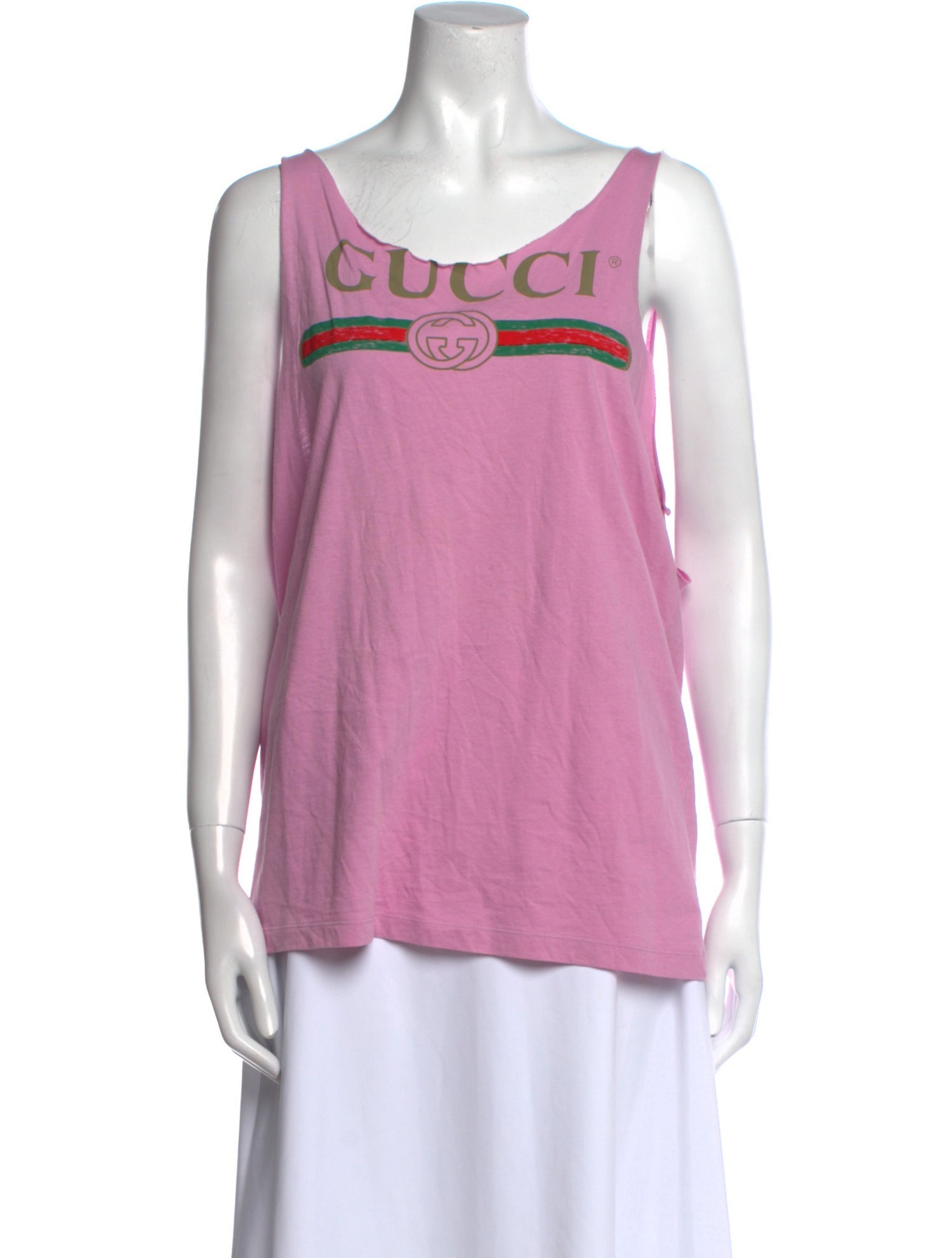 Gucci Graphic Print Scoop Neck Top