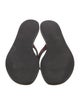 Gucci Web Accent Leather Flip Flops