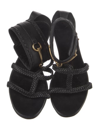 Gucci Horsebit Accent Leather Gladiator Sandals