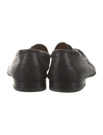 Gucci Web Accent Leather Dress Loafers