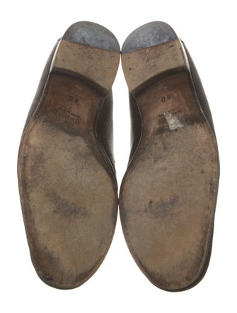 Gucci Web Accent Leather Dress Loafers