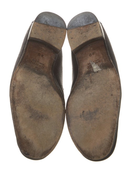 Gucci Web Accent Leather Dress Loafers