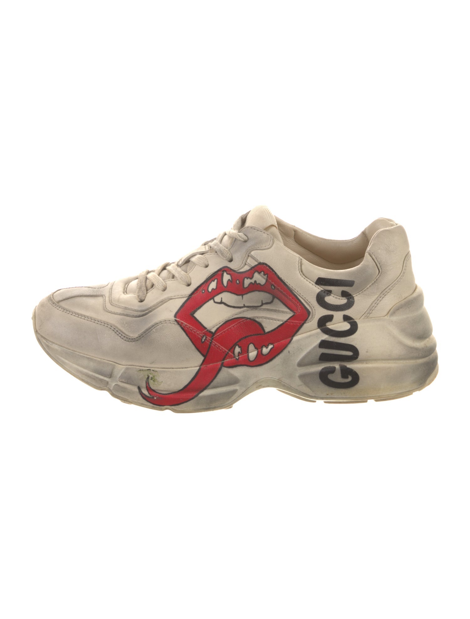 Gucci Leather Printed Chunky Sneakers