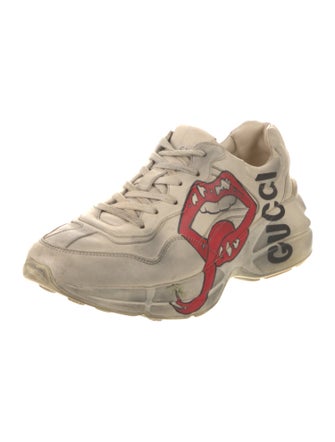 Gucci Leather Printed Chunky Sneakers