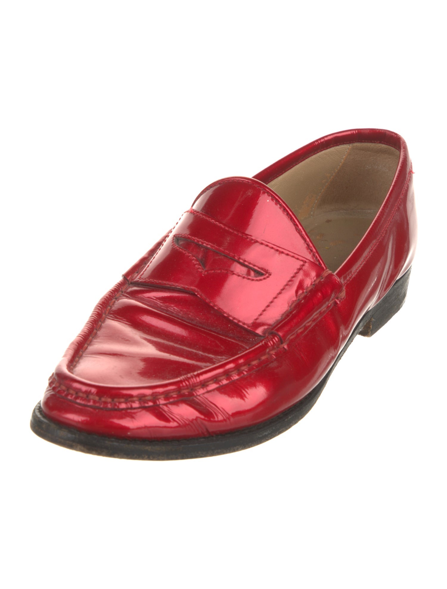 Gucci Horsebit Accent Patent Leather Loafers