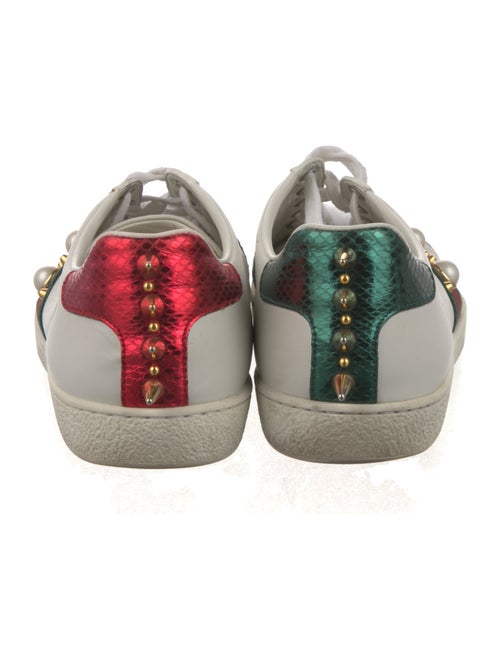 Gucci Web Accent Leather Sneakers