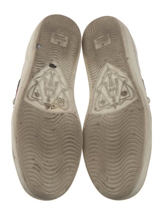 Gucci Web Accent Leather Sneakers