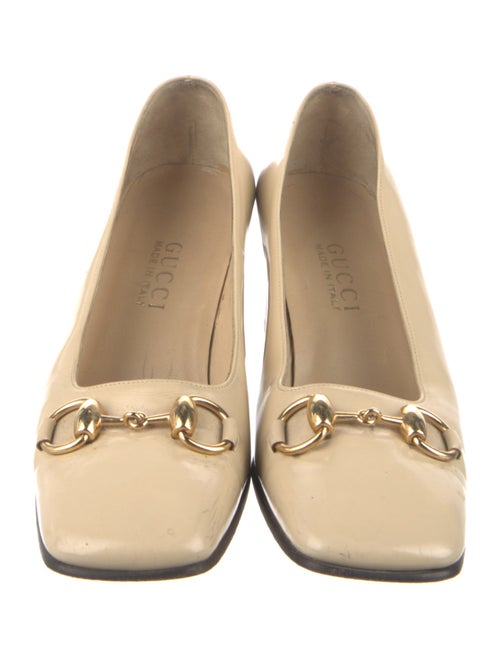 Gucci Horsebit Accent Patent Leather Pumps