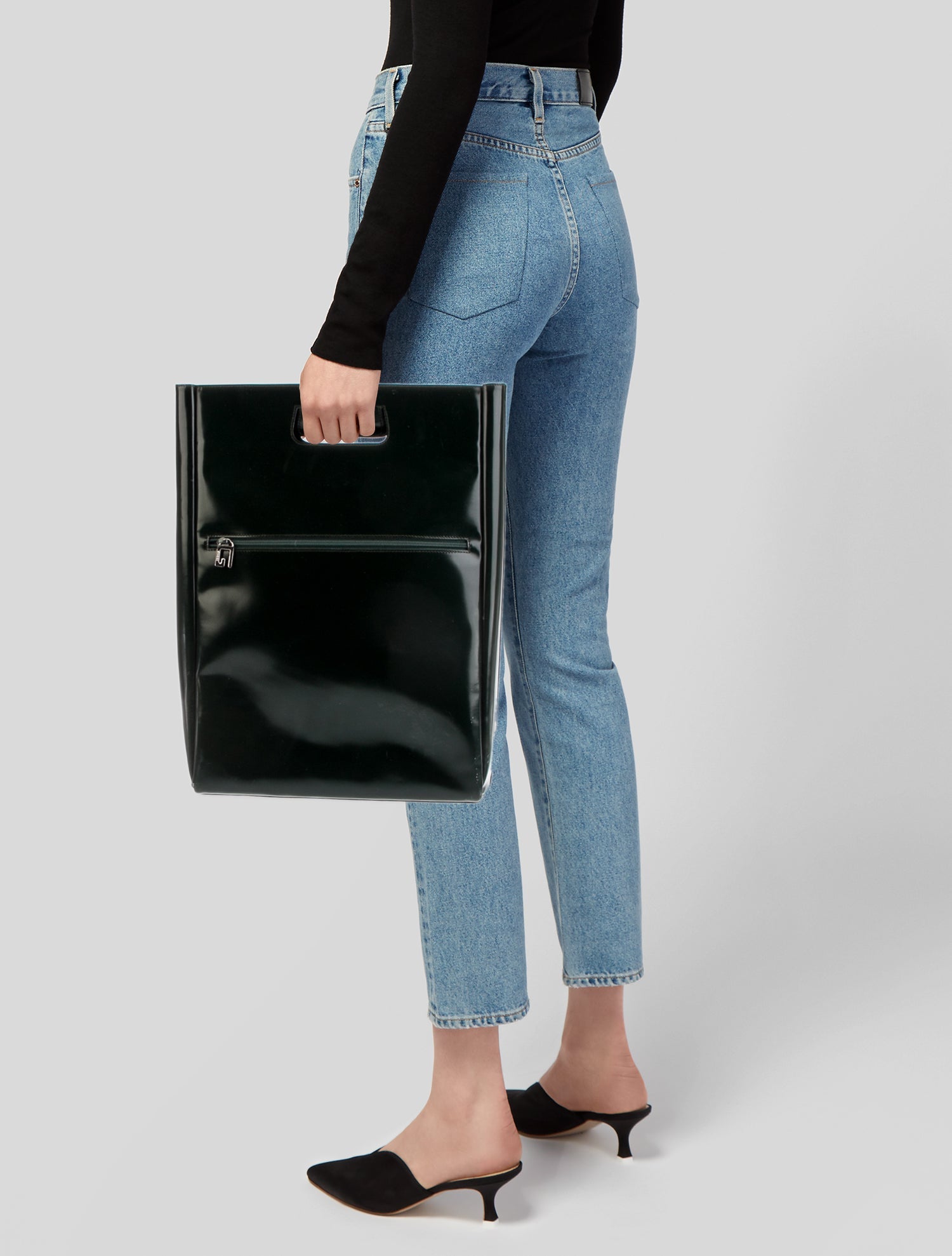 Gucci Patent Leather Top Handle Bag Vintage