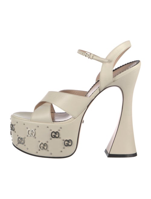 Gucci Leather Studded Accents Sandals