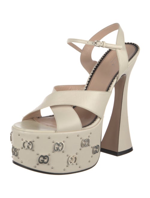 Gucci Leather Studded Accents Sandals