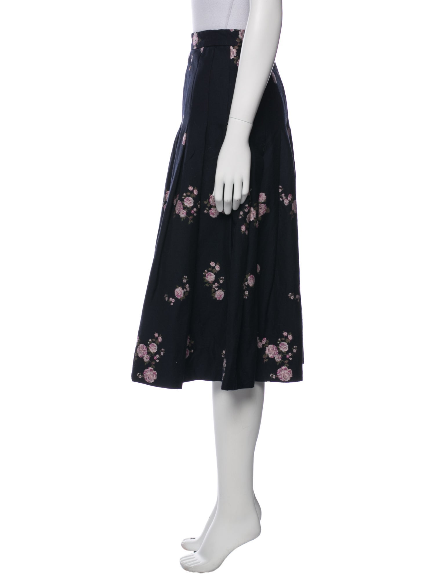 Gucci Floral Print Midi Length Skirt