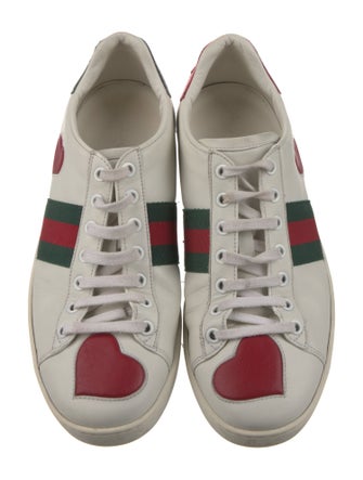 Gucci Web Accent Leather Sneakers