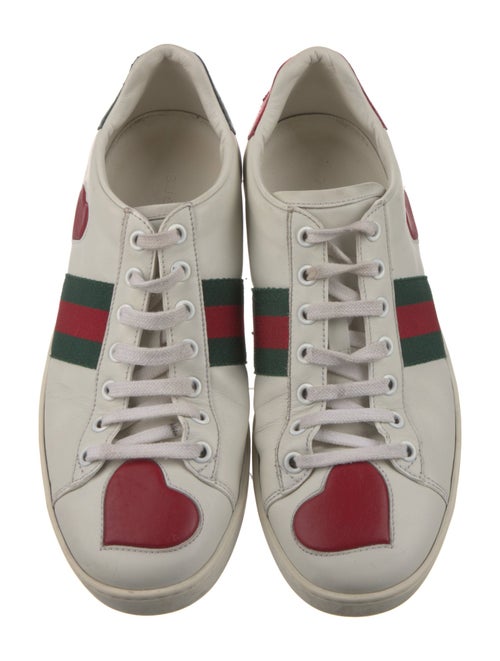 Gucci Web Accent Leather Sneakers