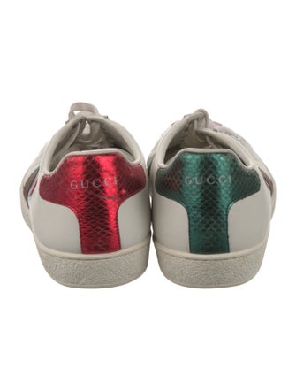 Gucci Web Accent Leather Sneakers