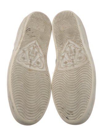 Gucci Web Accent Leather Sneakers