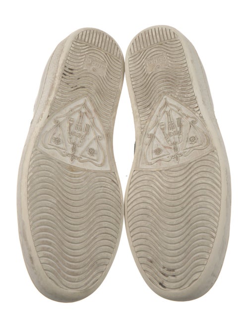 Gucci Web Accent Leather Sneakers