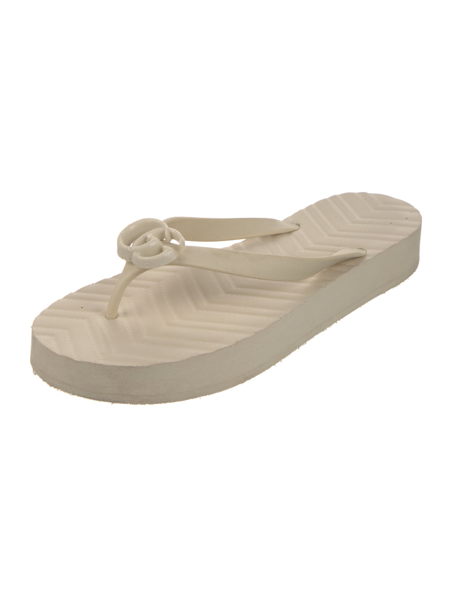 Gucci Double G Logo Rubber Flip Flops