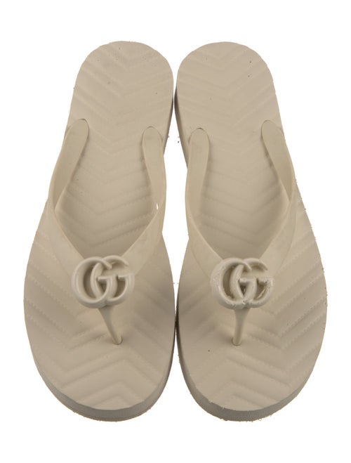 Gucci Double G Logo Rubber Flip Flops