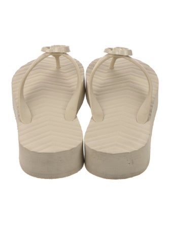 Gucci Double G Logo Rubber Flip Flops
