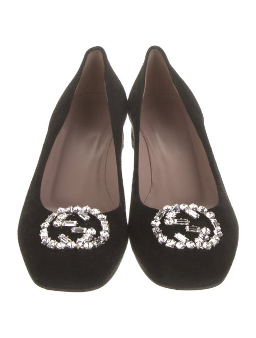 Gucci Interlocking G Logo Suede Pumps