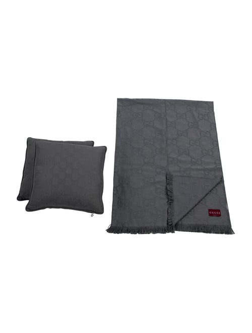 Gucci Set of 2 GG Pillows and Blanket