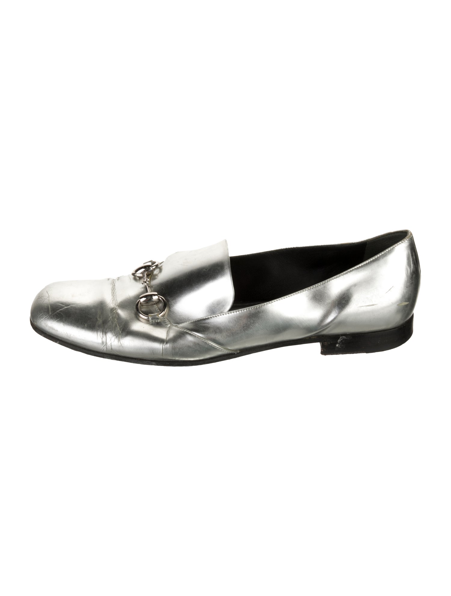 Gucci Horsebit Accent Patent Leather Loafers