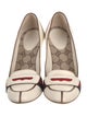 Gucci Sylvie Web Accent Leather Pumps