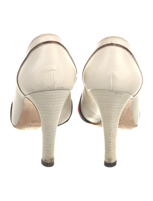 Gucci Sylvie Web Accent Leather Pumps