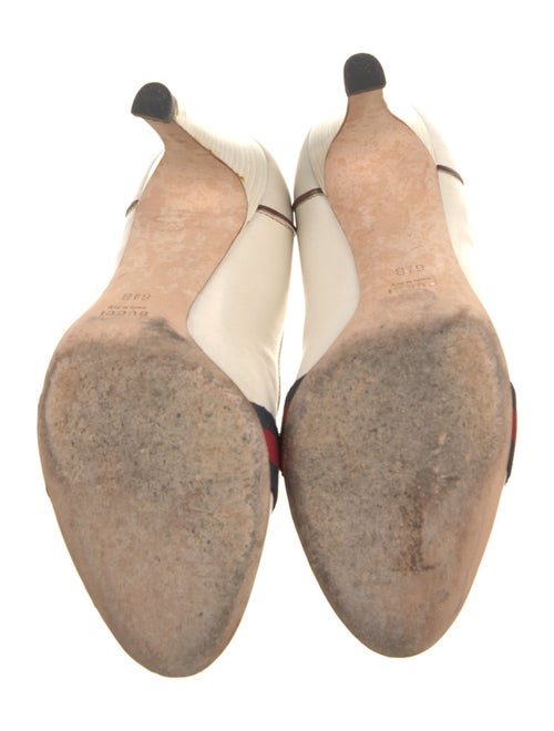 Gucci Sylvie Web Accent Leather Pumps