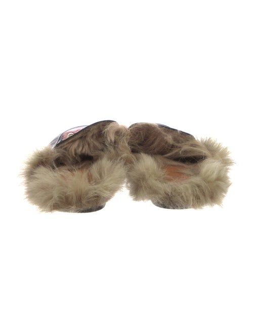 Gucci Leather Floral Print Mules