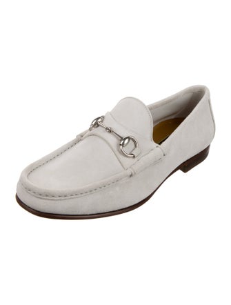 Gucci Horsebit Accent Suede Loafers