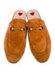 Gucci Horsebit Accent Suede Mules