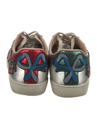 Gucci Web Accent Leather Sneakers