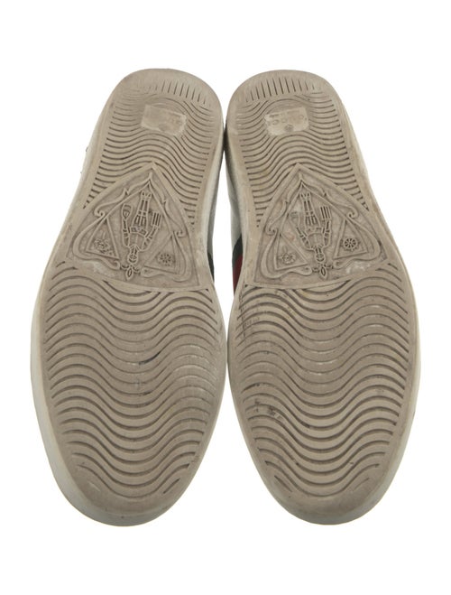 Gucci Web Accent Leather Sneakers