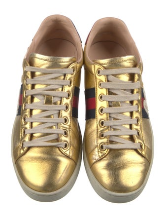 Gucci Sylvie Web Accent Leather Sneakers