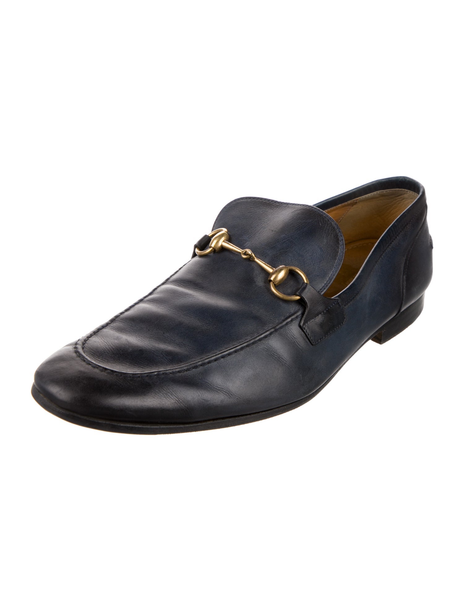 Gucci Horsebit Accent Leather Dress Loafers