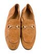 Gucci Horsebit Accent Suede Loafers
