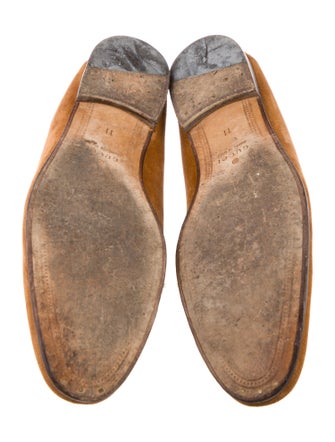Gucci Horsebit Accent Suede Loafers