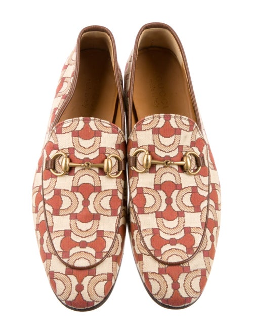Gucci Horsebit Accent Canvas Loafers