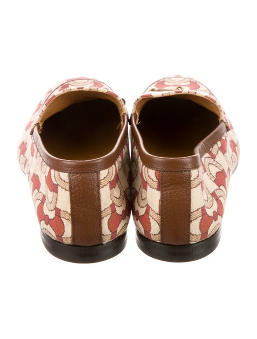 Gucci Horsebit Accent Canvas Loafers