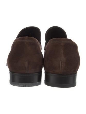 Gucci Interlocking G Logo Suede Dress Loafers