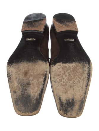 Gucci Interlocking G Logo Suede Dress Loafers