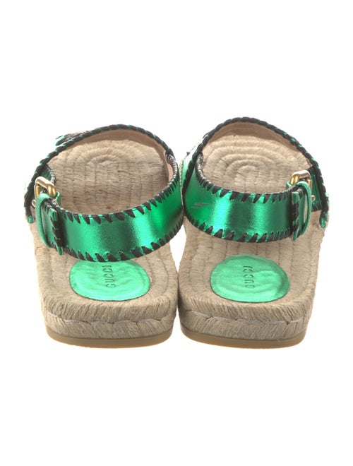 Gucci Double G Logo Leather Espadrilles