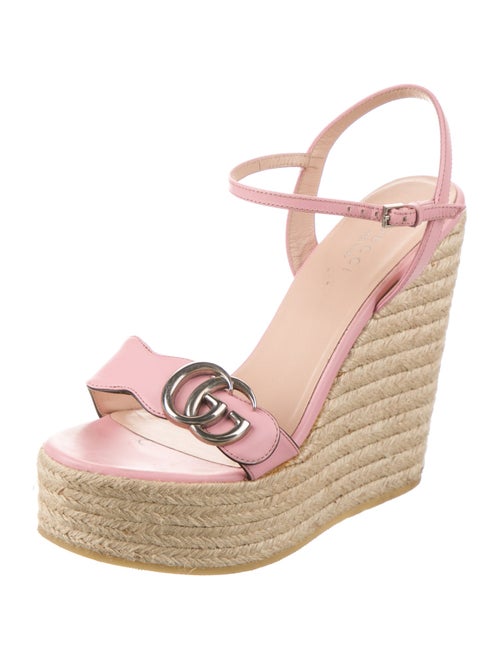 Gucci Double G Logo Leather Espadrilles